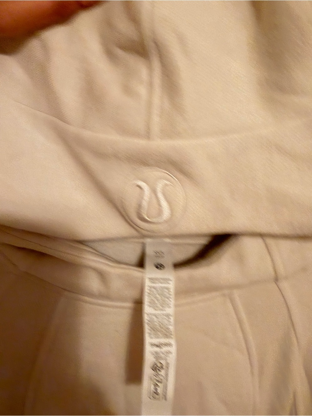 lululemon athletica Cream Hooded Teddy Jacket with Subtle Logo